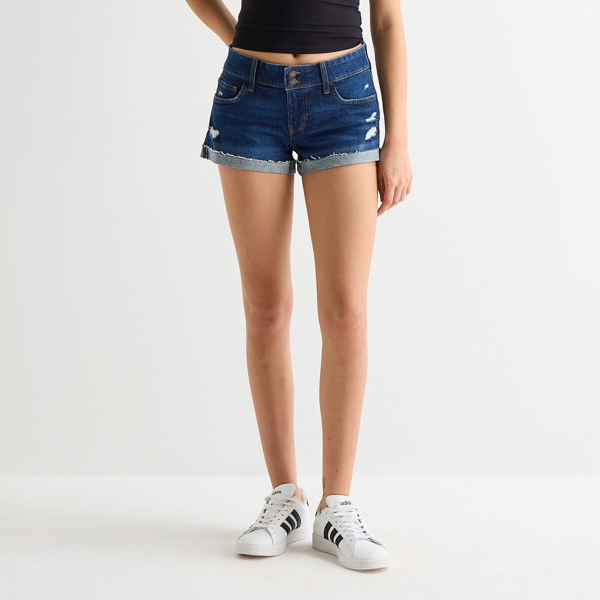 Arizona Womens 2 1/2" Low Rise Juniors Denim Short