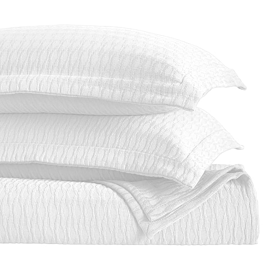 SUPERIOR® Calvert Cotton Lattice Geometric Jacquard Bedspread
