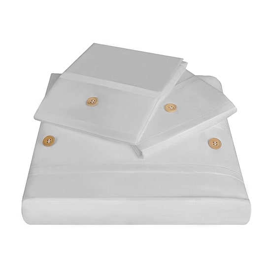 SUPERIOR® Gina Organic Percale Crisp Breathable Reversible Duvet Cover
