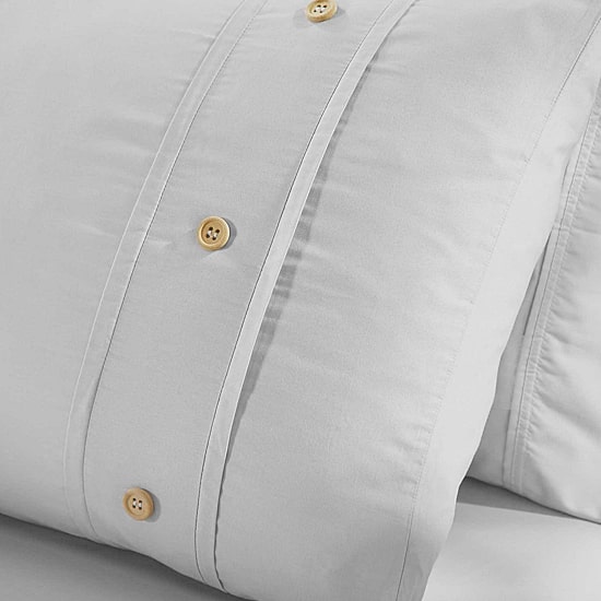 SUPERIOR® Gina Organic Percale Crisp Breathable Reversible Duvet Cover