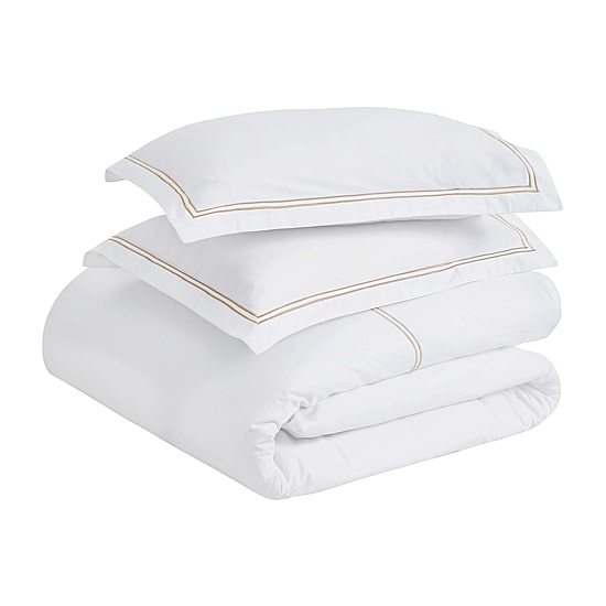 SUPERIOR® Fieldstone Cotton Embroidered Texture Duvet Cover