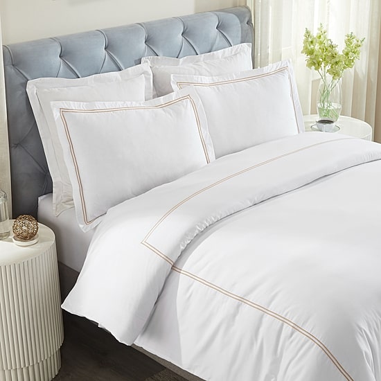 SUPERIOR® Fieldstone Cotton Embroidered Texture Duvet Cover