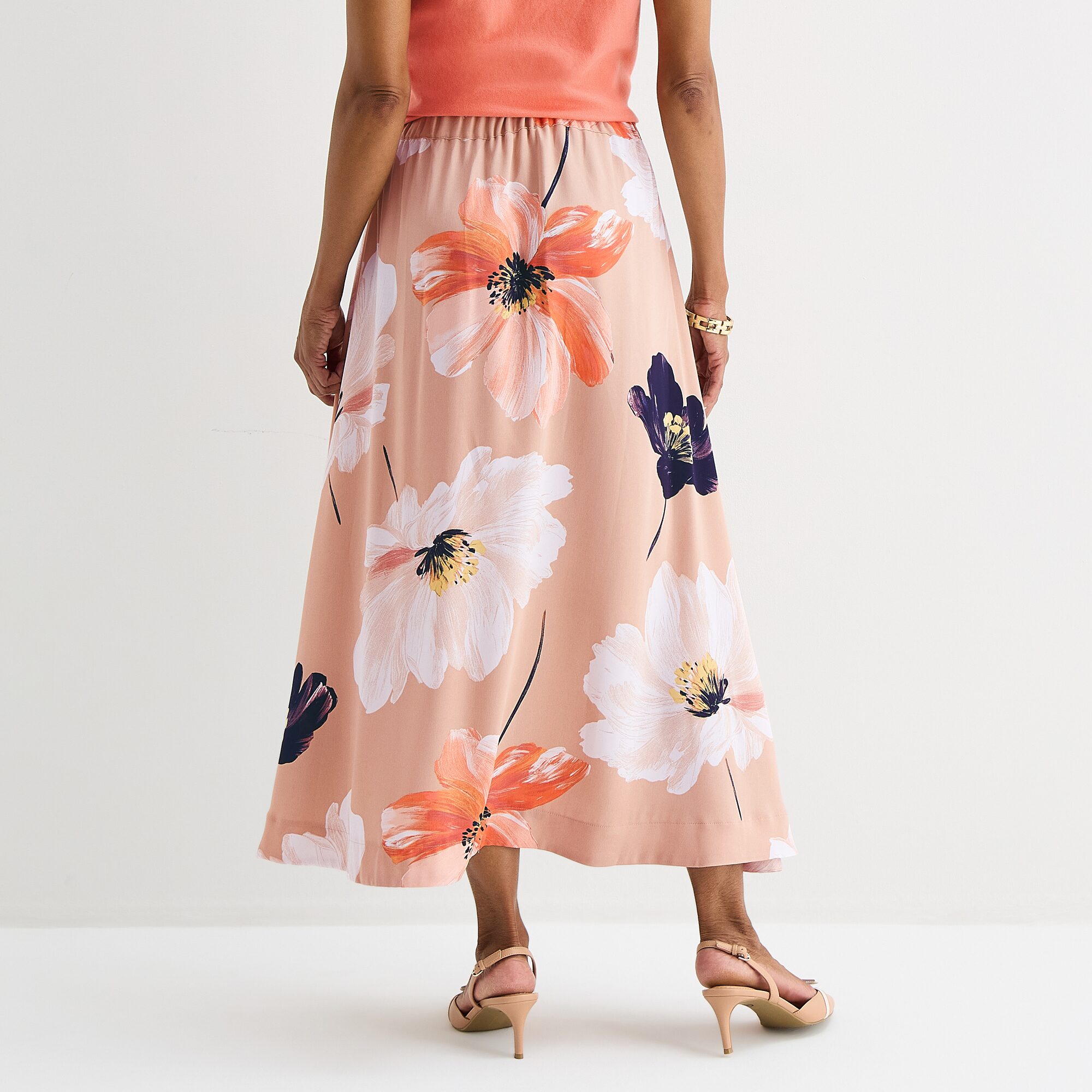 Liz Claiborne Womens Mid Rise Long A-Line Skirt