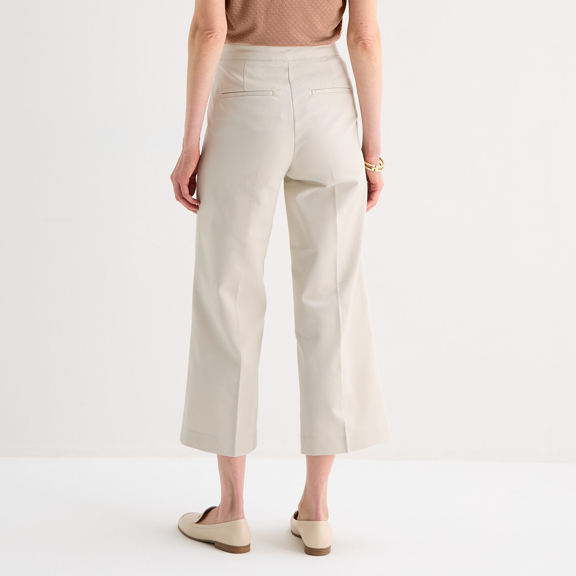 Liz Claiborne Womens Wide Leg Mid Rise Trouser