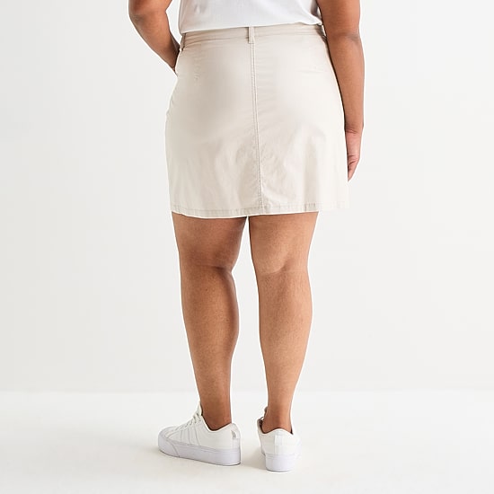 St. John's Bay Womens Cotton Blend Skort