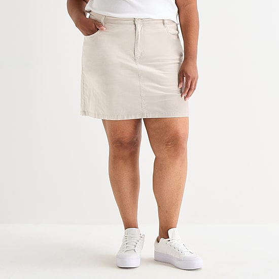 St. John's Bay Womens Cotton Blend Skort