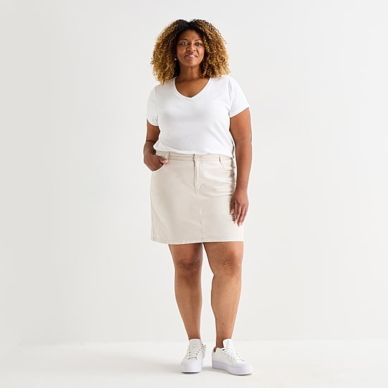 St. John's Bay Womens Cotton Blend Skort