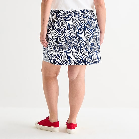 St. John's Bay Womens Cotton Blend Skort