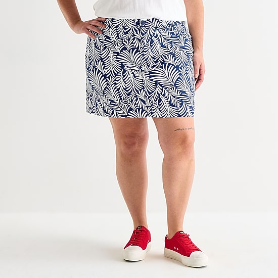 St. John's Bay Womens Cotton Blend Skort