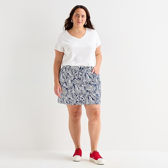 St. John's Bay Womens Cotton Blend Skort