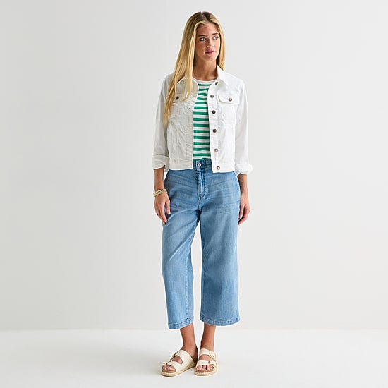 St. John's Bay Womens Denim Lightweight Jacket
