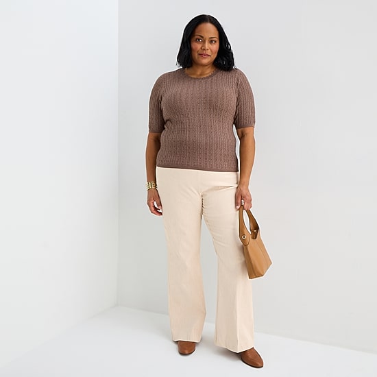 Liz Claiborne Lisa Womens Plus Flare Pull-On Pant