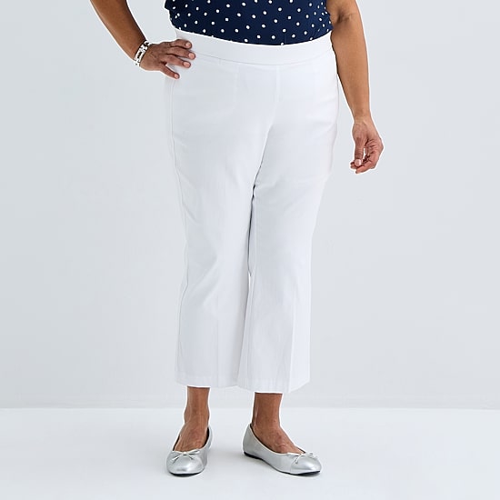 Liz Claiborne Lisa Womens Plus Flare Cropped Pant