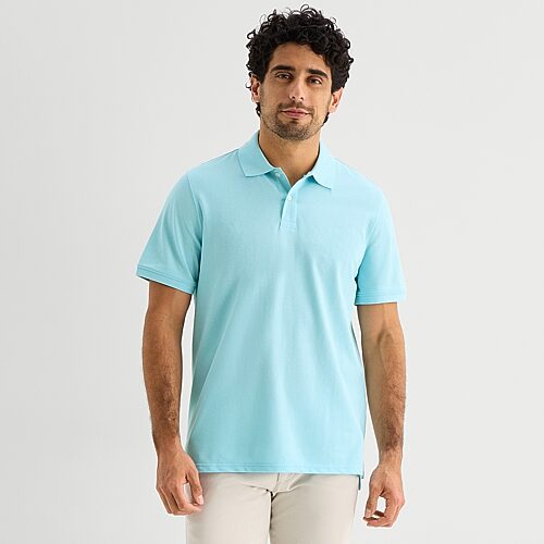 St. John's Bay Premium Stretch Mens Classic Fit Short Sleeve Polo Shirt, Xx-large, Blue