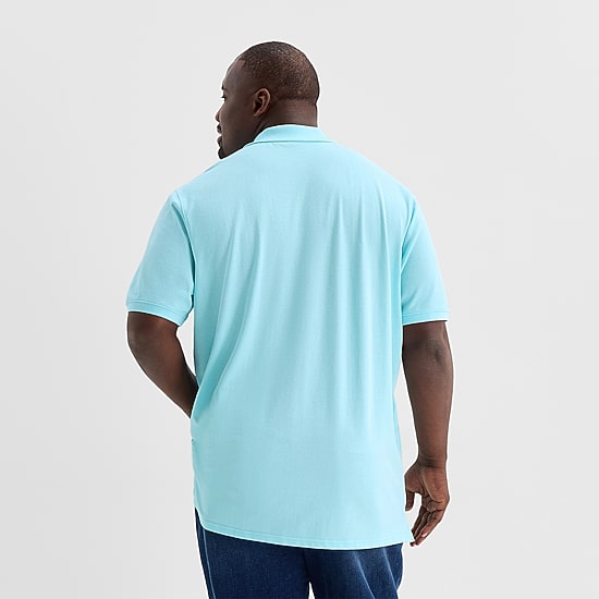 St. John's Bay Premium Stretch Big and Tall Mens Classic Fit Short Sleeve Polo Shirt