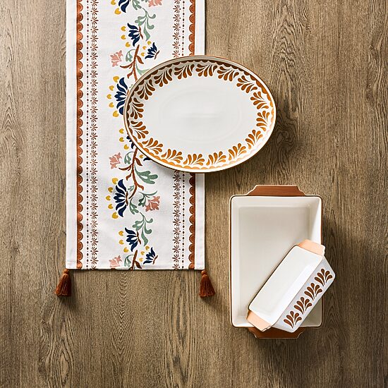 Jenny Martinez 16"X12" Oval Stoneware Serving Platter