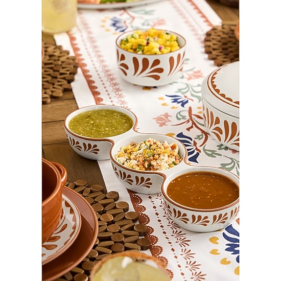 Jenny Martinez 3-Section Stoneware Serving Bowl