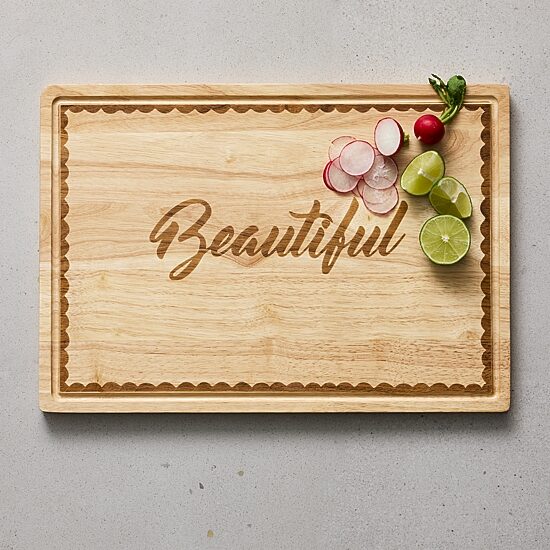 Jenny Martinez Rubberwood 20"x14" Cutting Board