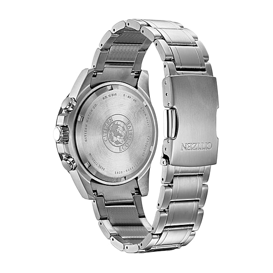 Citizen Brycen Mens Chronograph Silver Tone Bracelet Watch Bl5558-58l
