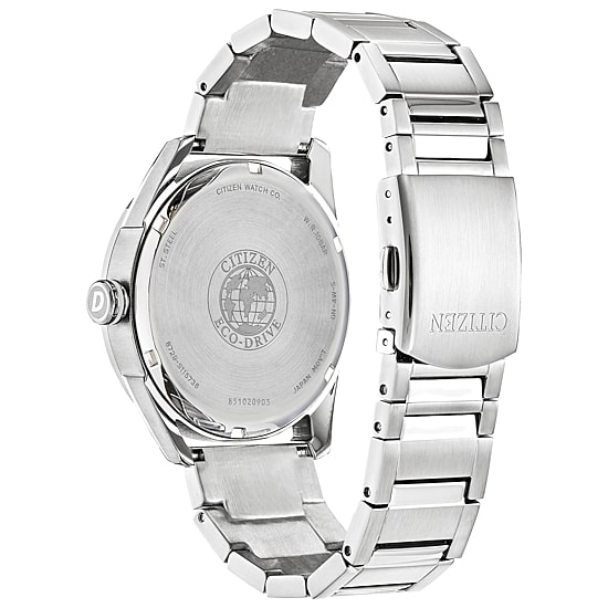 Citizen Mens Silver Tone Stainless Steel Bracelet Watch Aw0080-57a