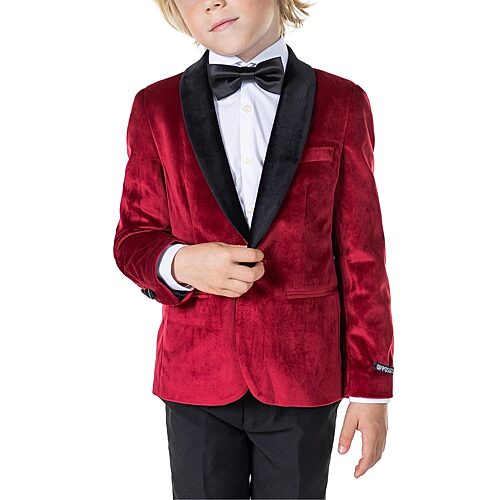 Opposuits Little Boys Slim Fit Suit Jacket, 8, Red