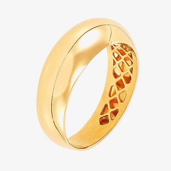 Womens 4MM 14K Gold Round Band