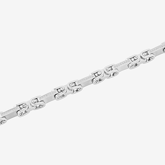 Mens Stainless Steel Solid 8 3/4 Inch Link Bracelet