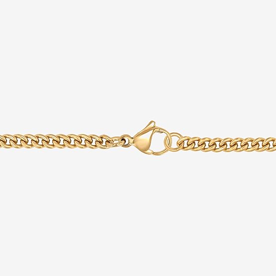 Mens Stainless Steel 24 Inch Curb Chain Necklace