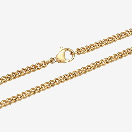 Mens Stainless Steel 24 Inch Curb Chain Necklace