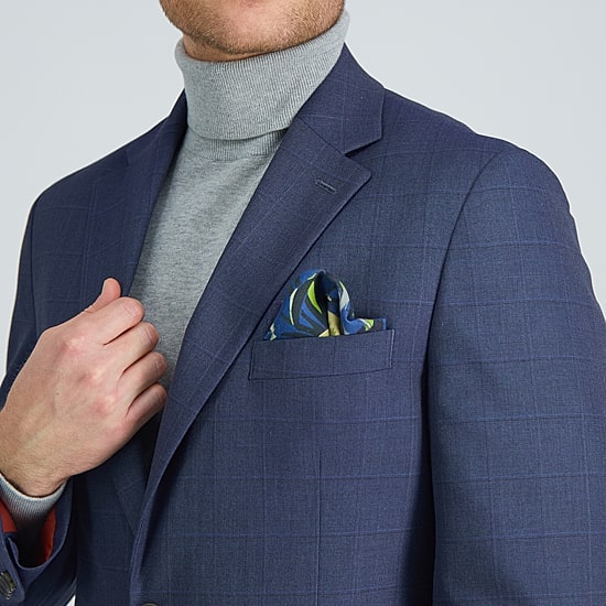 Haggar JMH Tailored Windowpane Mens Stretch Fabric Modern Fit Suit Jacket
