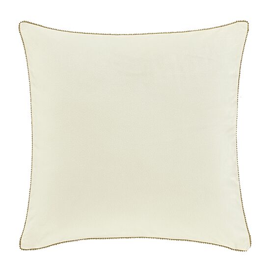 Queen Street Nicolas Winter White Embellished Square Throw Pillow