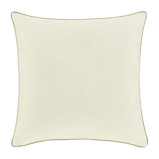 Queen Street Nicolas Winter White Embellished Square Throw Pillow