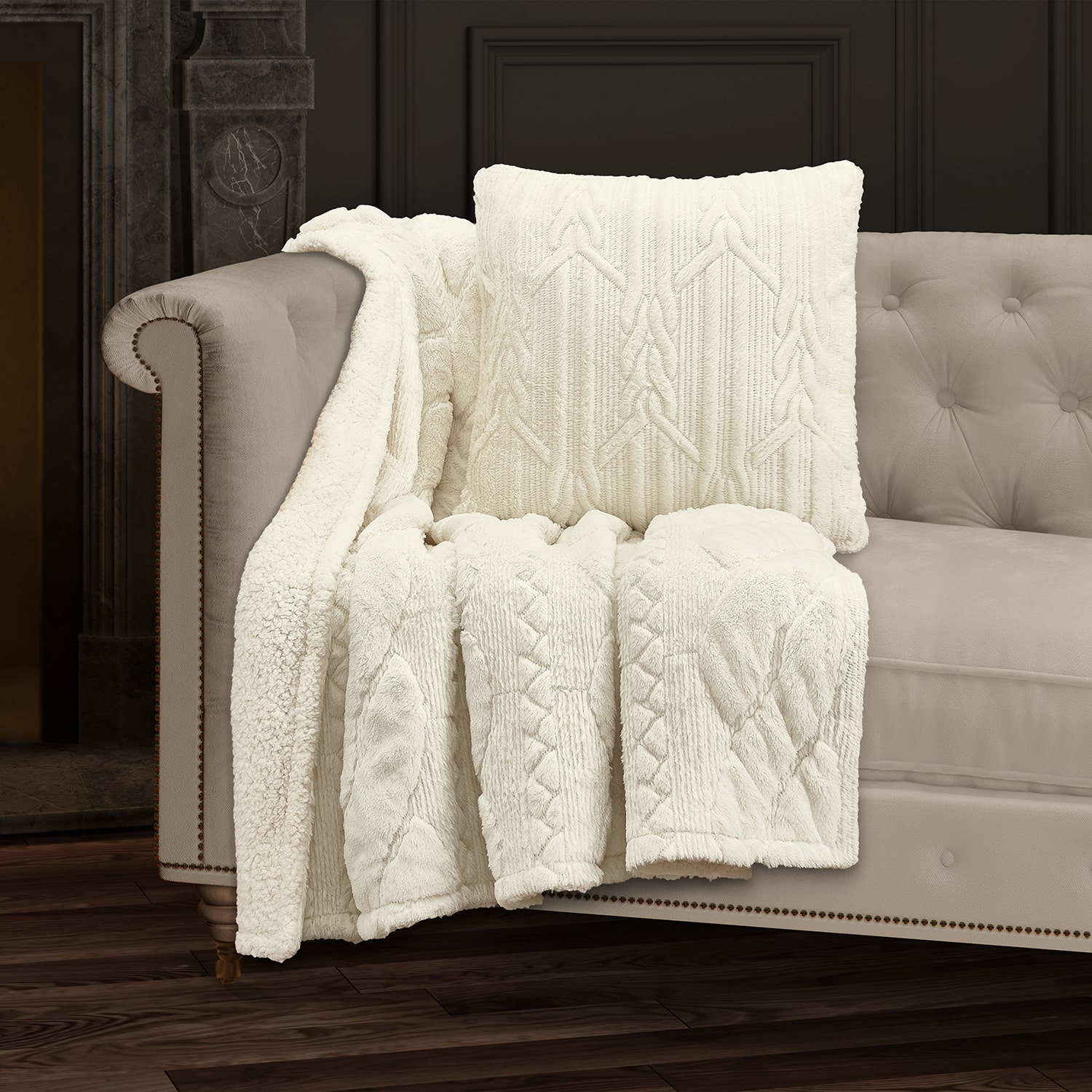 Queen Street Caress Throw Reversible Midweight Throw