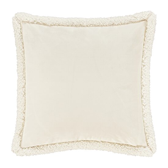 Queen Street Cozy Winter White Square Throw Pillow