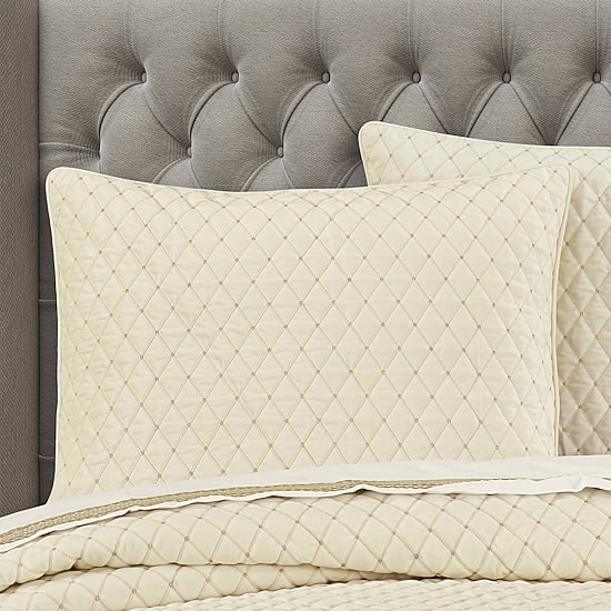 Queen Street Gabriel Winter White 3-pc. Embellished Quilt Set
