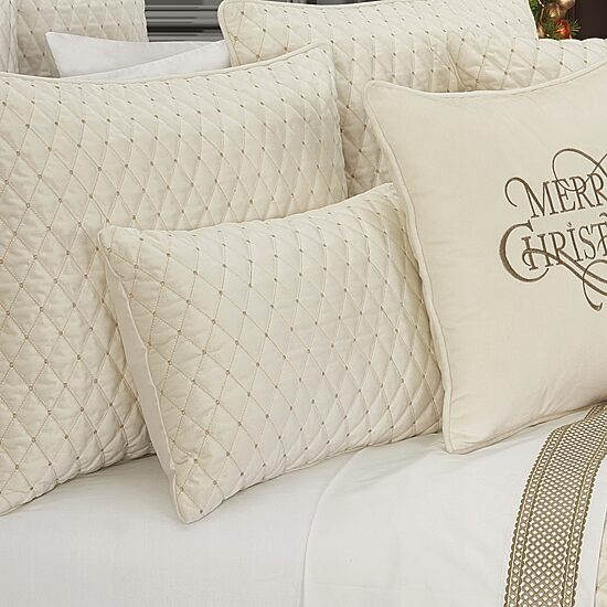 Queen Street Gabriel Winter White Rectangular Throw Pillow