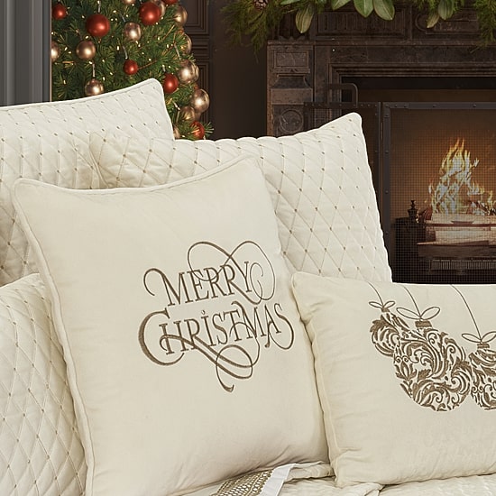 Queen Street Gabriel Winter White Square Throw Pillow