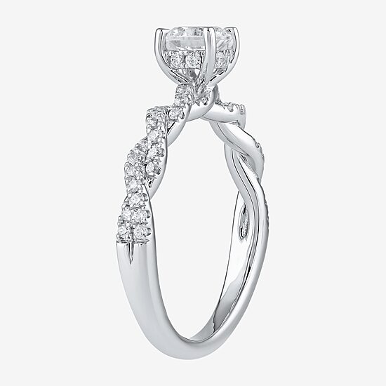 (I / I2) Womens 2 CT. T.W. Lab Grown White Diamond 10K Gold Engagement Ring