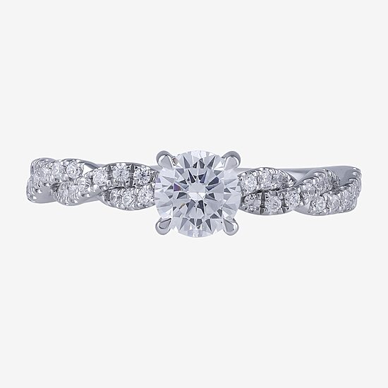 (I / I2) Womens 2 CT. T.W. Lab Grown White Diamond 10K Gold Engagement Ring