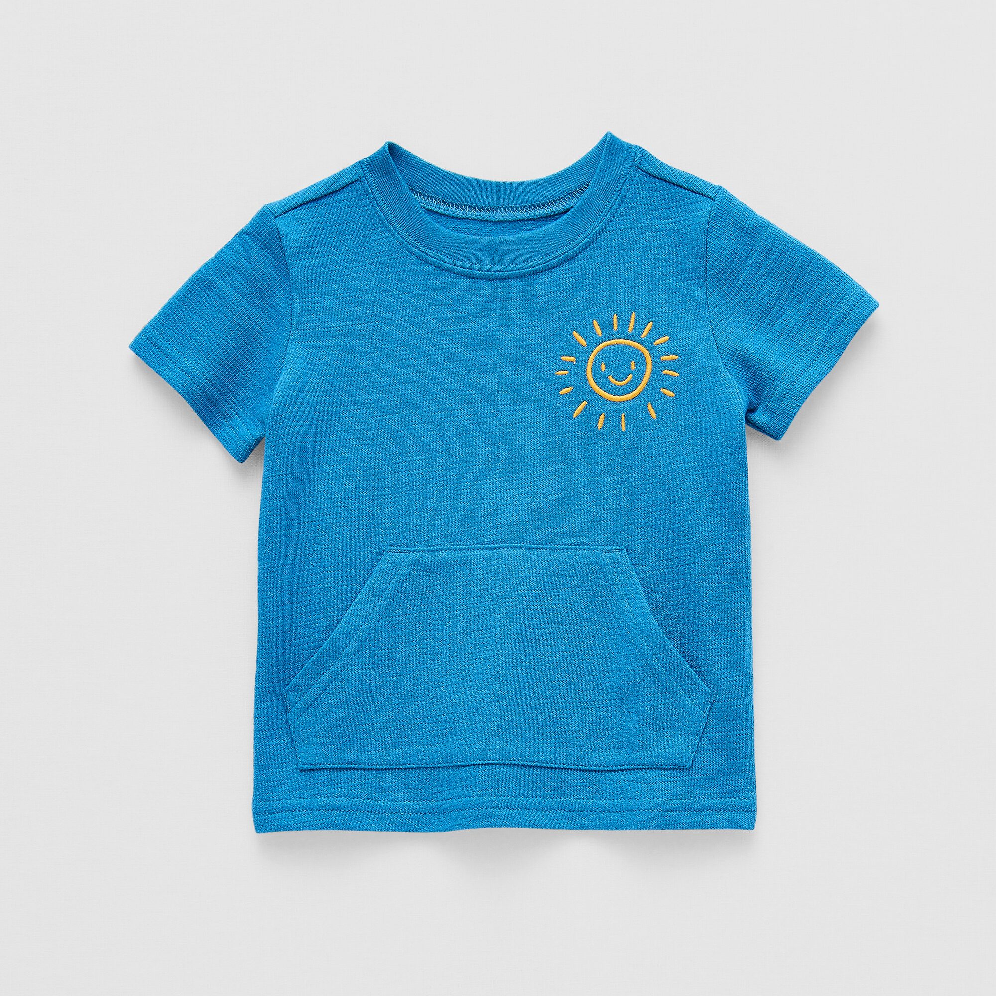 Okie Dokie Baby Boys Crew Neck Short Sleeve Embroidered T-Shirt