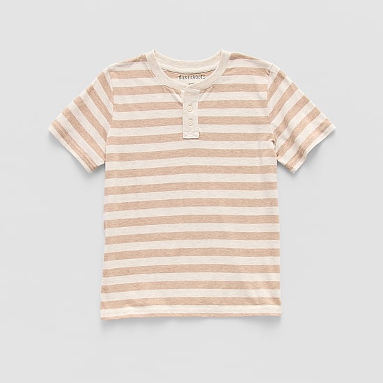 Thereabouts Little & Big Kid Boys Short Sleeve Regular Fit Henley Shirt