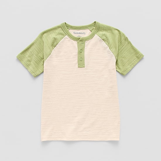 Thereabouts Little & Big Kid Boys Short Sleeve Regular Fit Henley Shirt