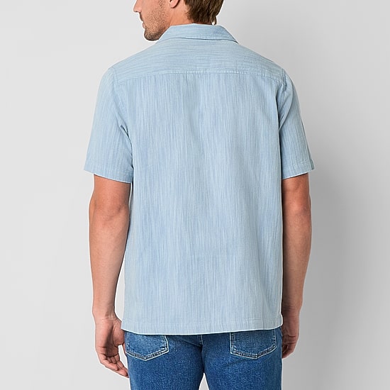 Frye and Co. Mens Short Sleeve Regular Fit Button-Down Shirt