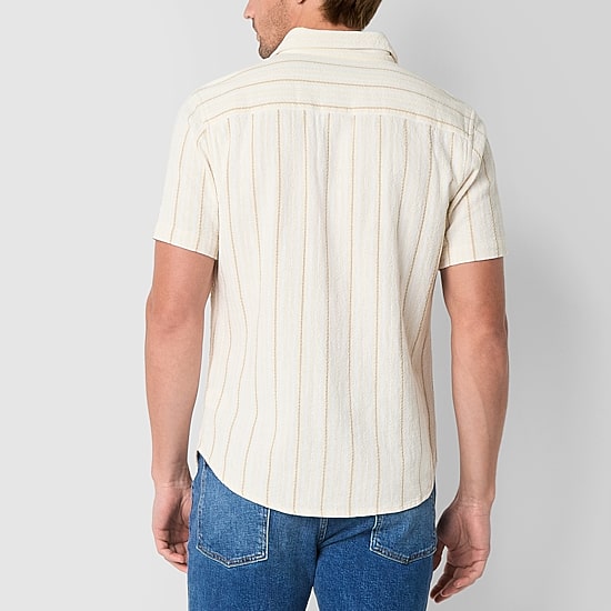 Frye and Co. Mens Short Sleeve Regular Fit Button-Down Shirt