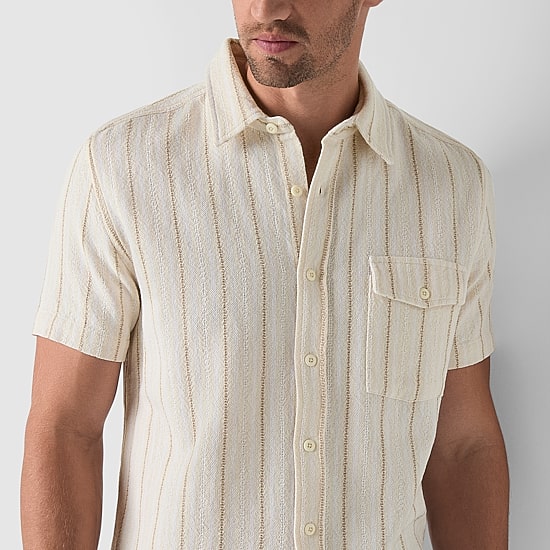Frye and Co. Mens Short Sleeve Regular Fit Button-Down Shirt