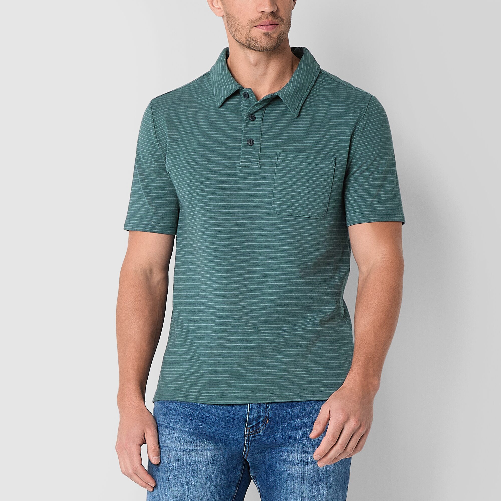Frye and Co. Mens Regular Fit Short Sleeve Polo Shirt