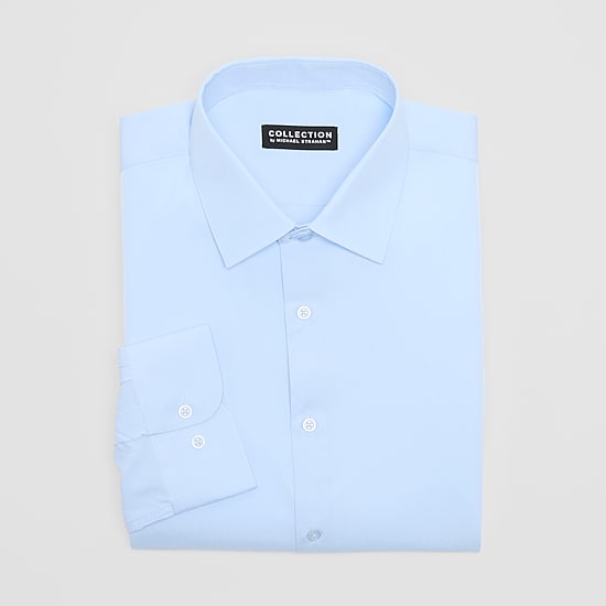 Collection By Michael Strahan Mens Modern Fit Easy Care Long Sleeve Dress Shirt
