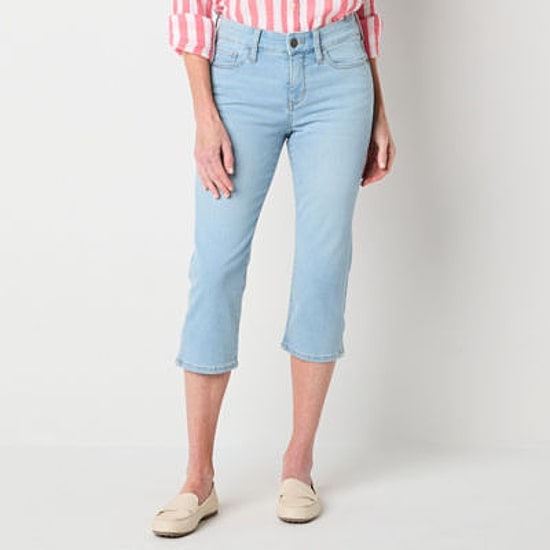 St. John's Bay Womens Skinny Mid Rise Capri Pant
