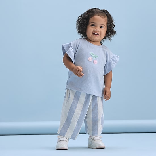 Okie Dokie Baby Girls Round Neck Short Sleeve Regular Fit Graphic T-Shirt