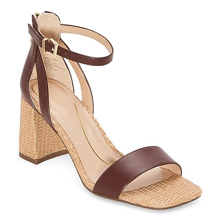 JS Jessica Simpson Sennsol Womens Round Open Toe Block Heel Pumps